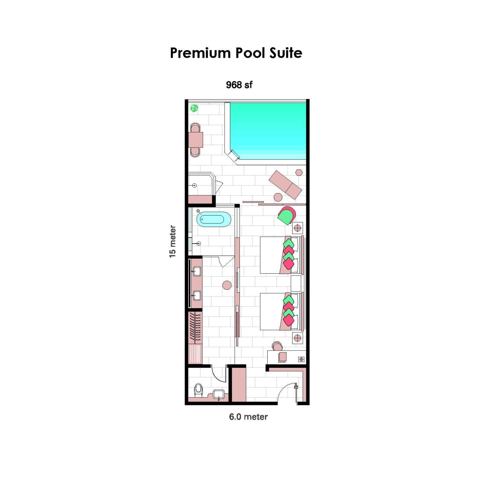 Lexis Suites Penang Байан-Лепас Экстерьер фото A floorplan of a typical hotel room